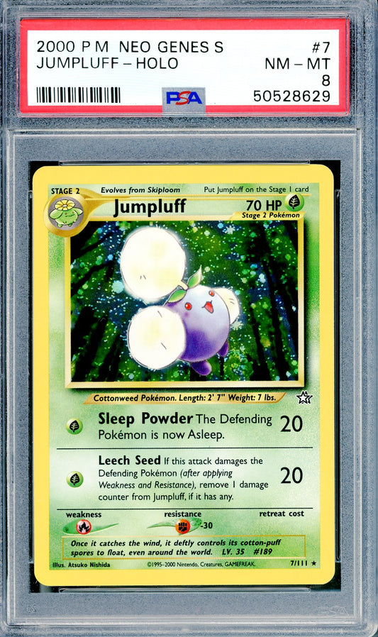 PSA 8 Jumpluff Holofoil (7/111) [Neo Genesis]