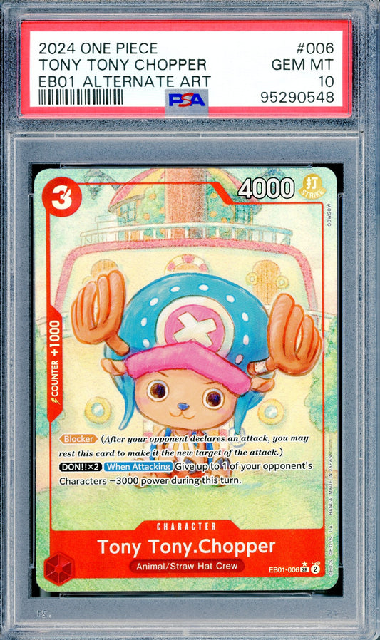 PSA 10 Tony Tony Chopper Alternate Art (EB01-006)