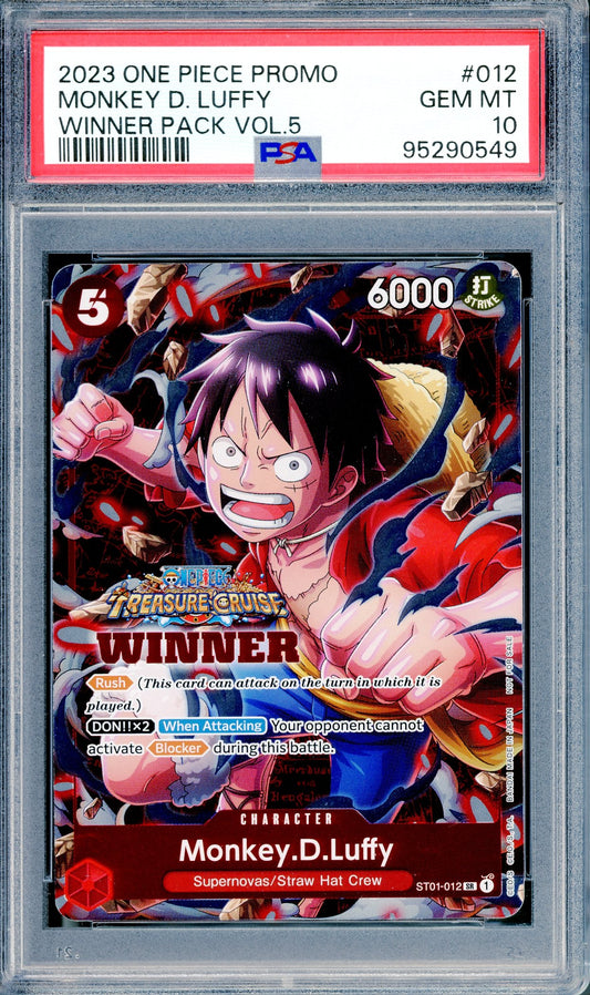 PSA 10 Monkey D. Luffy (ST01-012) [Winner Pack Vol. 5]