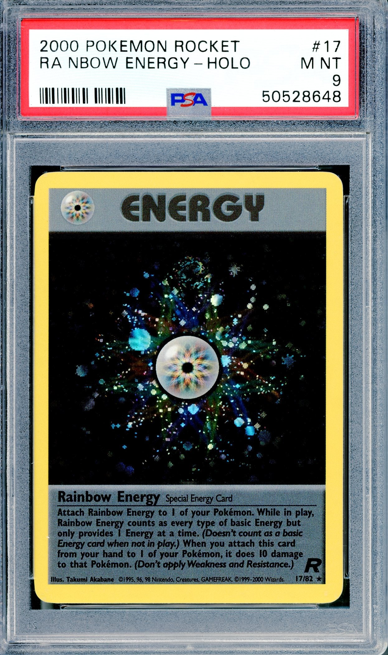 PSA 9 Rainbow Energy (17/82) [Team Rocket]