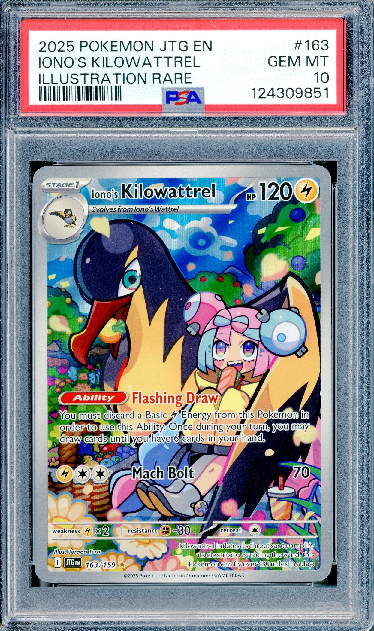 PSA 10 Iono's Kilowattrel (163/159) [Journey Together]