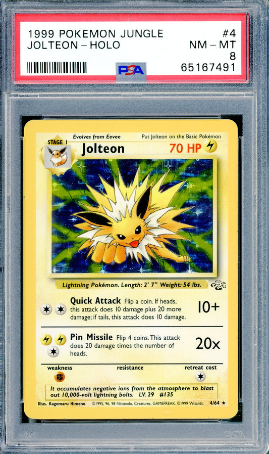 PSA 8 Jolteon Holofoil (4/64) [Jungle]