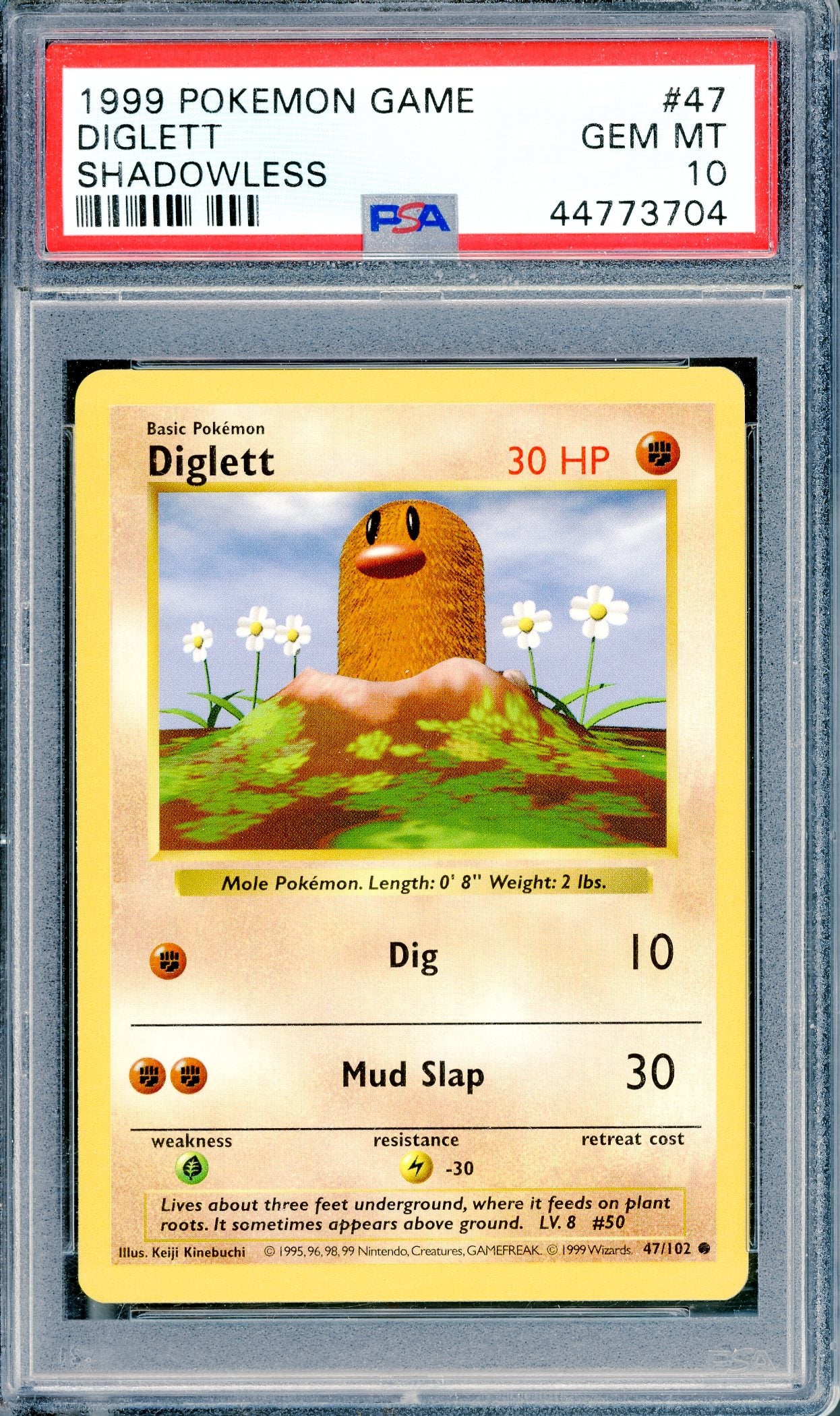 PSA 10 Diglett Shadowless (47/102) [Shadowless Base Set]