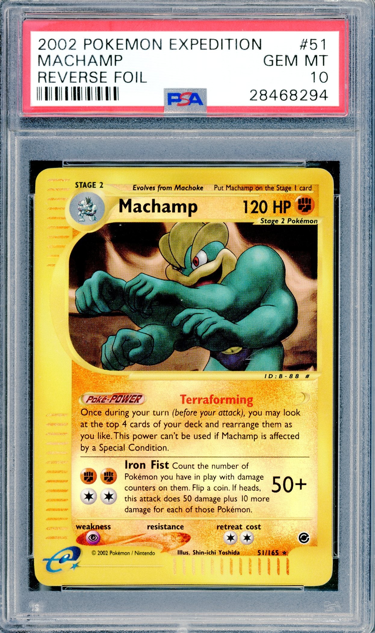 PSA 10 Machamp Reverse Holofoil (51/165) [Expedition]
