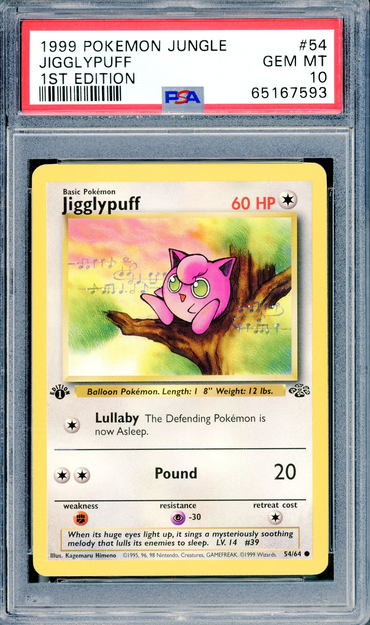 PSA 10 Jigglypuff (54/64) [1st Edition Jungle]