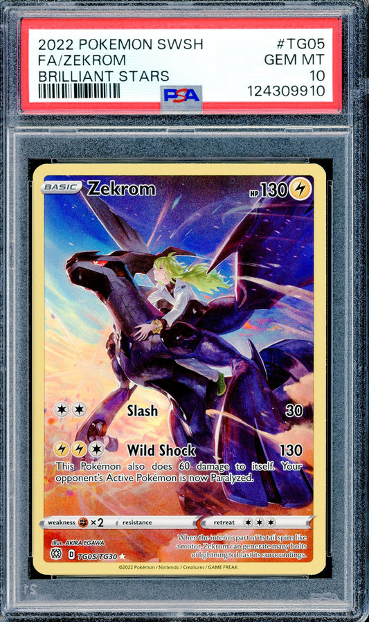PSA 10 Zekrom Full Art (TG05/TG30) [Pokemon SWSH: Brilliant Stars]