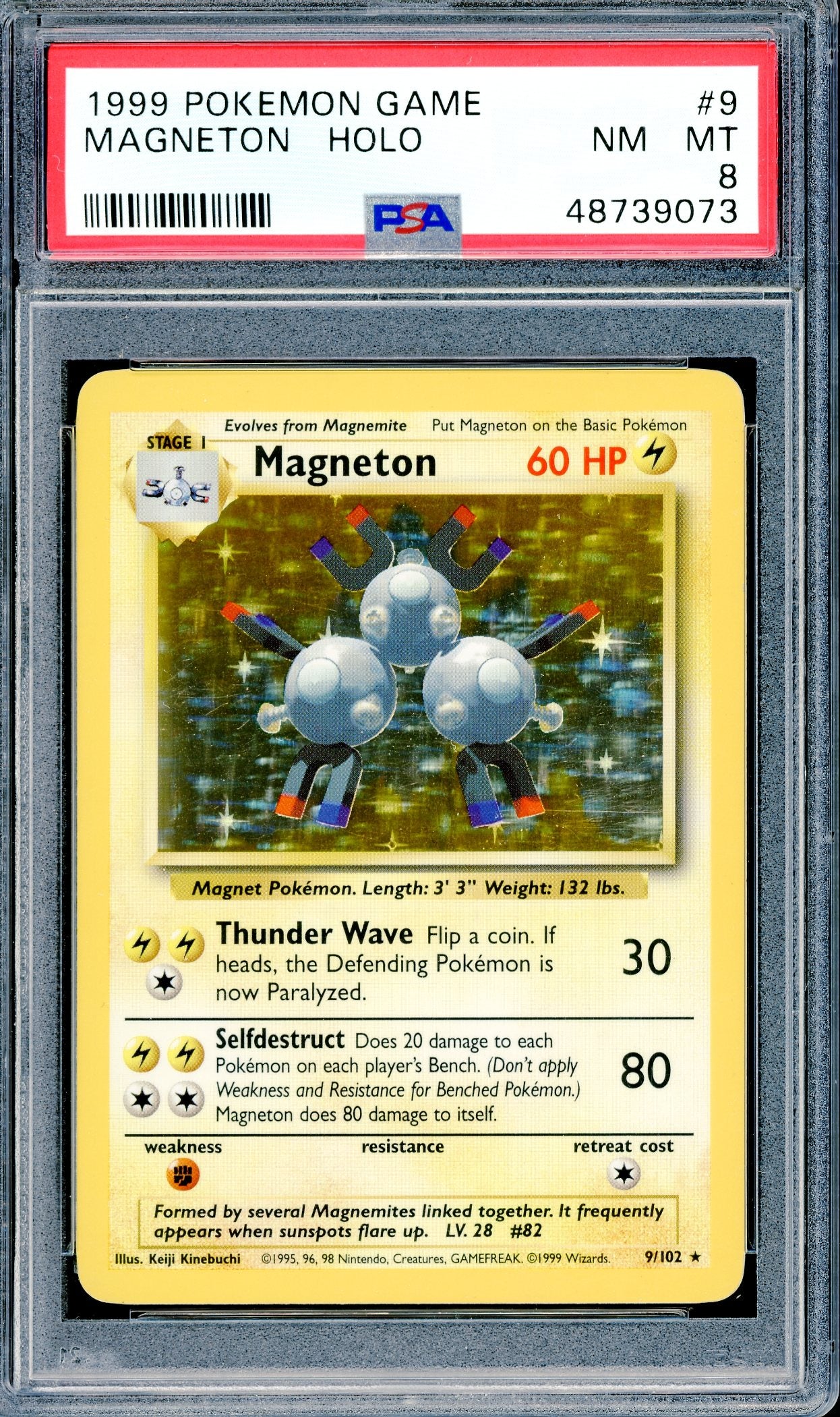 PSA 8 Magneton Holo (9/102) [Pokemon Base Set]
