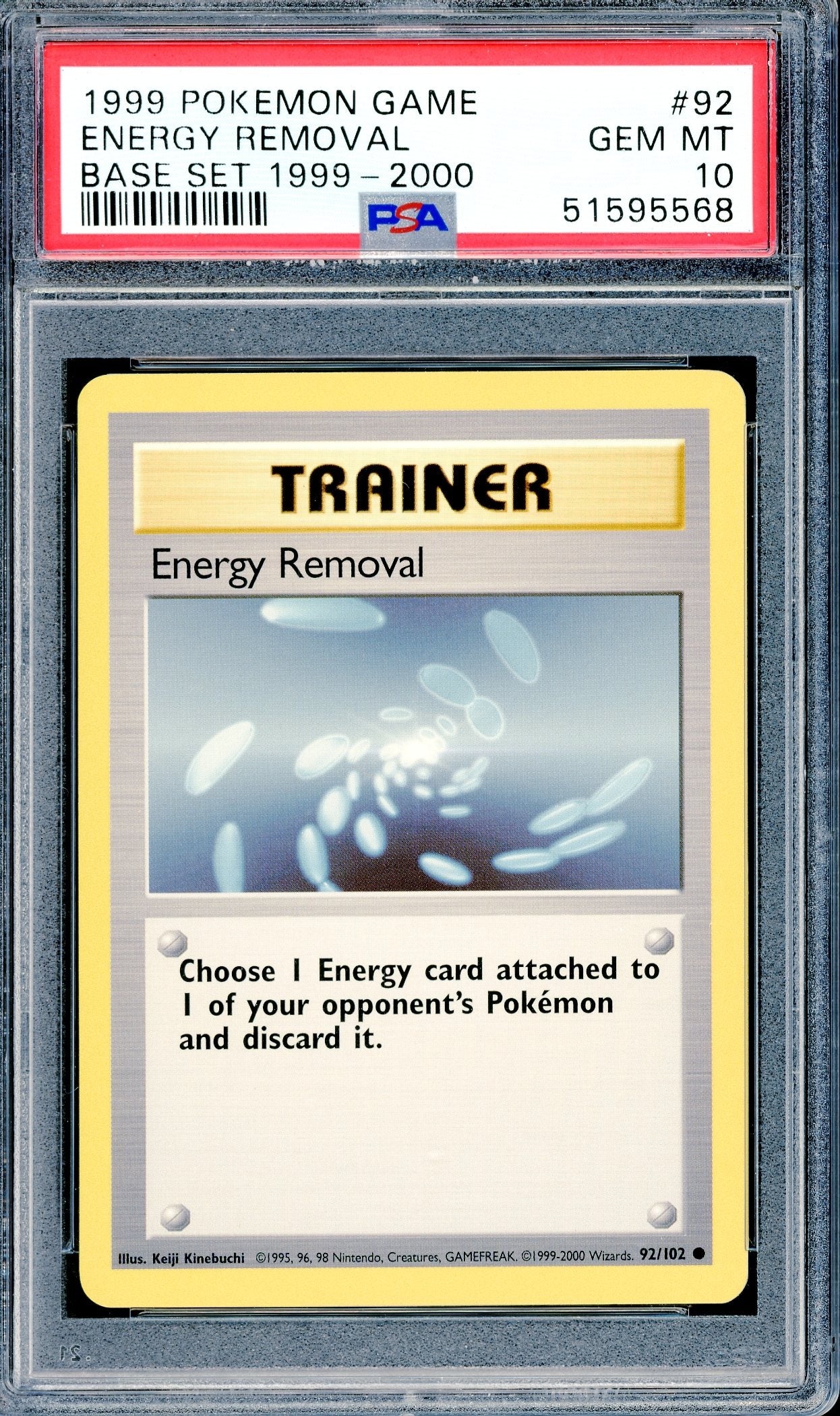 PSA 10 Energy Removal (92/102) [Pokemon Base Set]