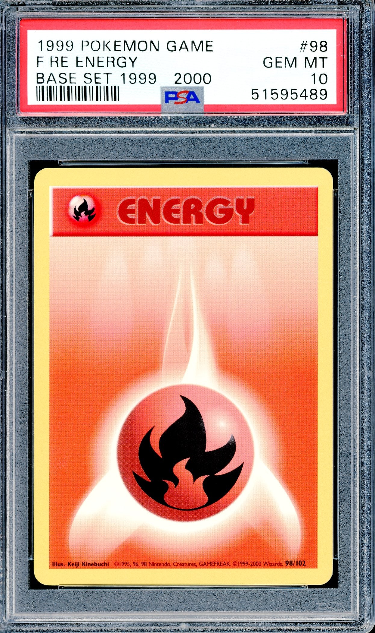 PSA 10 Basic Fire Energy (98/102) [Pokemon Base Set]