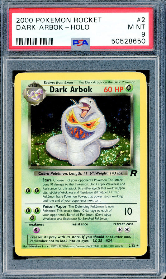 PSA 9 Dark Arbok - Holo (2/82) [Pokemon Rocket]