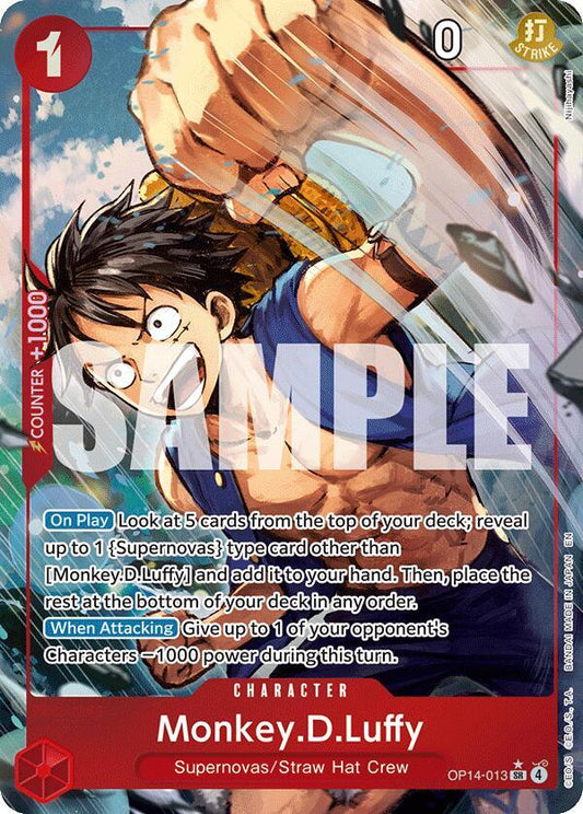 Monkey.D.Luffy (Alternate Art) (OP14-013) (The Azure Sea's Seven)